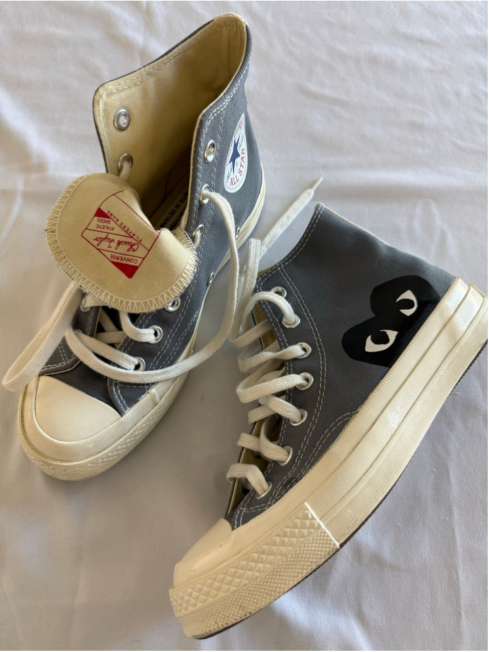 Women's Comme des Garçons x Converse Sneakers Size 7 Grey White